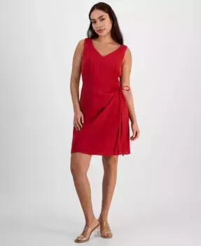 Женское мини-платье без рукавов с запахом Sam Edelman, красный