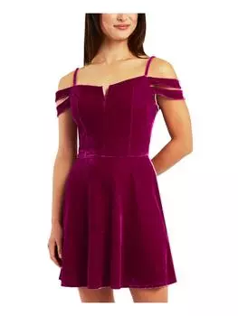 Женское мини-платье для коктейлей и вечеринок с вырезом на шее для юниоров BCX, розовый