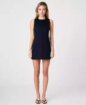 Женское мини-платье-футляр из сатина French Connection, синий