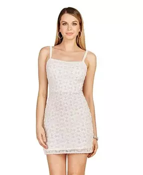 Женское мини-платье из бисера Lara, белый