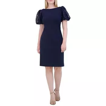 Женское мини-платье из полиэстера с пайетками Eliza J, темно-синий