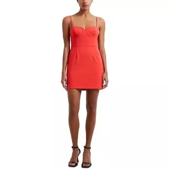 Женское мини-платье из полиэстера с корсетным швом French Connection, цвет bittersweet