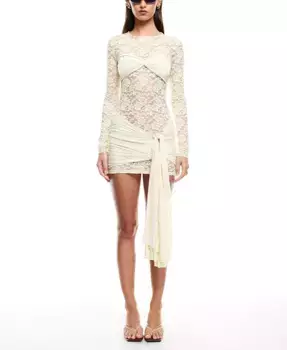 Женское мини-платье Midnight Lace Lioness, белый