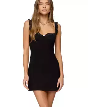 Женское мини-платье Rosine Lacey с чашечками из сетки Edikted, черный