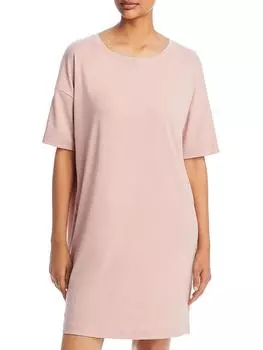 Женское мини-платье-рубашка с вырезом-лодочкой Three Dots, цвет adobe rose