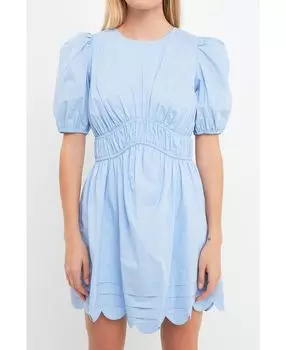 Женское мини-платье с фестонами English Factory