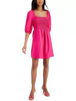 Женское мини-платье с квадратным вырезом M Bar III, цвет sunset rose