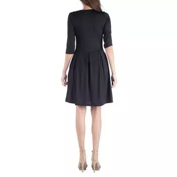 Женское мини-платье с расклешенным силуэтом и рукавами три четверти 24Seven Comfort Apparel 24Seven Comfort Apparel, синий