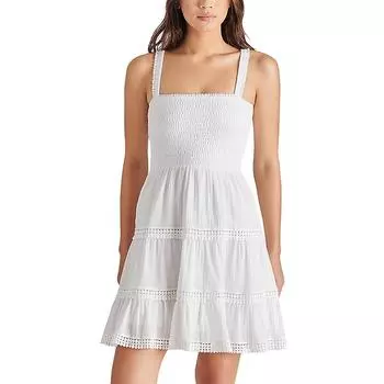 Женское мини-платье с рюшами Steve Madden, белый
