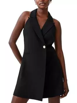 Женское мини-платье с воротником выше колена French Connection, цвет blackout