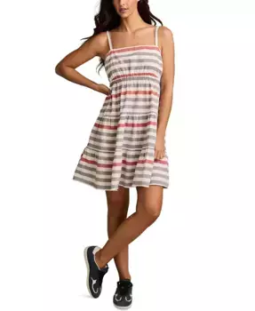 Женское мини-платье с завязками на спине Lucky Brand, мультиколор