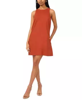 Женское мини-платье-сорочка без рукавов MSK, коричневый/бежевый