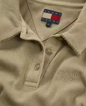 Женское мини-платье в рубчик с приталенным кроем Tommy Jeans, бежевый