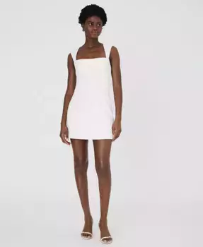 Женское мини-платье Whisper Collar French Connection, белый