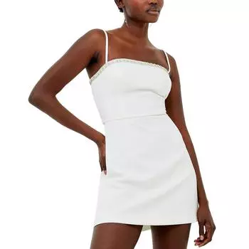 Женское мини-платье выше колена с отделкой French Connection, цвет summer white