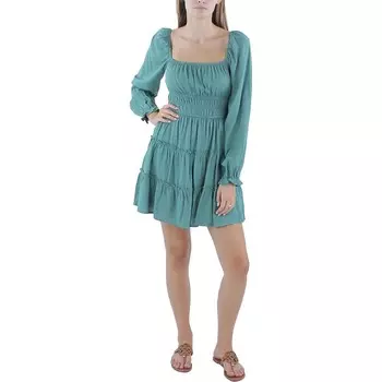 Женское многоярусное платье Babydoll со сборками для юниоров Trixxi, зеленый