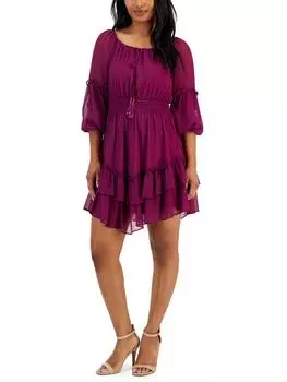 Женское многоярусное шифоновое платье-футляр Taylor, цвет razzmic/berry