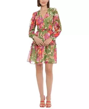 Женское многоуровневое платье с цветочным принтом Donna Morgan