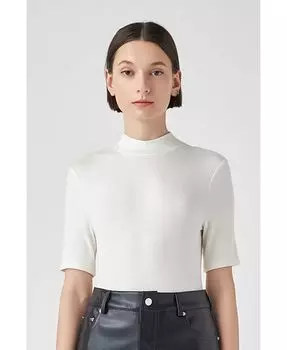 Женское мягкое боди с воротником-стойкой Grey Lab, белый