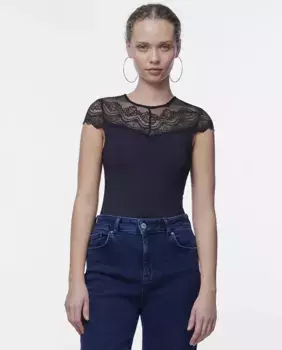 Женское нижнее белье-боди Pieces, черный