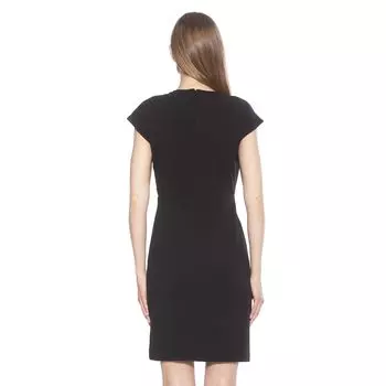 Женское облегающее мини-платье ALEXIA ADMOR с драпировкой Daisy Surplice ALEXIA ADMOR, черный