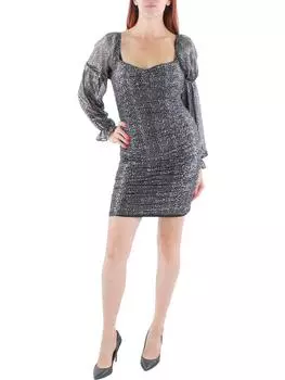 Женское облегающее мини-платье в горошек BCBGMAXAZRIA, черный