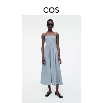 Женское облегающее платье Cos на бретелях, синяя дымка