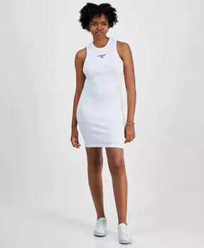 Женское облегающее платье с логотипом Essential Tommy Jeans, белый