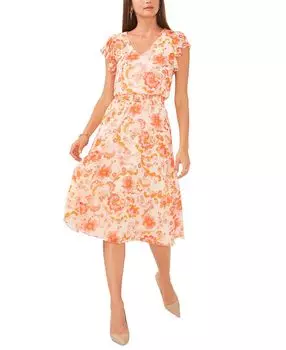 Женское облегающее платье с расклешенными рукавами и расклешенными рукавами с принтом Vince Camuto, мульти