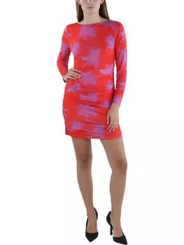 Женское облегающее платье со сборками выше колена French Connection, цвет raspberry sor/aurora