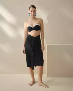 Женское однотонное парео из микрофибры nfasis, черный