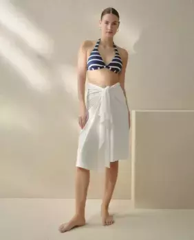 Женское однотонное парео из микрофибры nfasis, кремово-белый