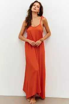 Женское оранжевое повседневное платье макси DMR184 Cool & Sexy, оранжевый