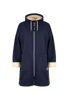 Женское пальто Cosy Chic с плюшевой подкладкой, накладными карманами и молнией ROADSIGN australia, темно-синий
