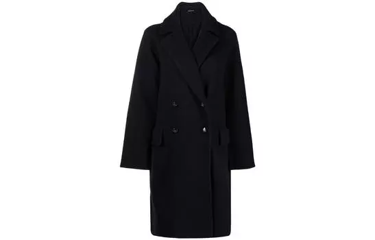 Женское пальто FW22, цвет морской волны EMPORIO ARMANI, Marine Blue