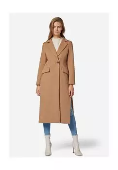 Женское пальто Grazia, женское пальто длиной до икры с разрезом сбоку RICANO, цвет Camel