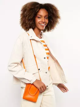 Женское пальто из габардина с прямым воротником и длинными рукавами LCW Casual