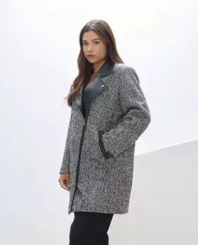 Женское пальто из смесовой ткани Couchel, черный