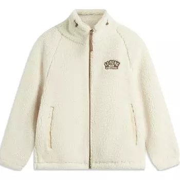 Женское пальто LiNing Sports Life Collection Velvet Feel Swan White