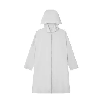 Женское пальто Muji с лацканами и защитой от ультрафиолета, серебристо-серый
