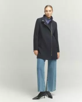 Женское пальто на молнии Tintoretto, темно-синий
