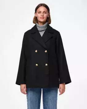 Женское пальто Pieces, чёрный