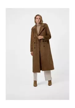 Женское пальто Pina, плюшевое пальто длиной до икры с двубортной застежкой на пуговицы RICANO, коричневый