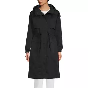 Женское пальто с эффектом креш Lands' End, цвет black slate