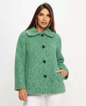 Женское пальто с большим рубашечным воротником Boutique El Corte Ingls, зеленый