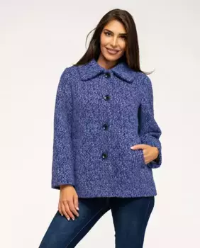 Женское пальто с большим рубашечным воротником Boutique El Corte Ingls, синий