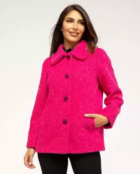 Женское пальто с большим рубашечным воротником Boutique El Corte Ingls, цвет Fucsia