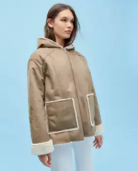 Женское пальто с капюшоном на двусторонней молнии Green Coast, цвет Toffee