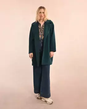 Женское пальто с воротником с лацканами и длинными рукавами Molly Bracken, синий