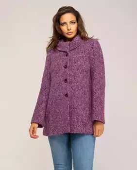 Женское пальто с воротником с запахом Fsh, бордовый